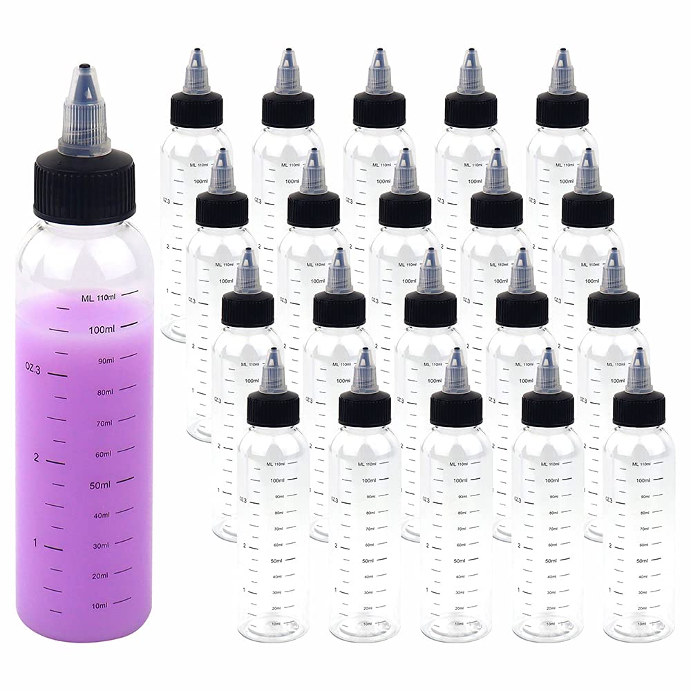 Buy 16Pack Dispensing Bottles with Twist Top Cap Boston Round Plastic