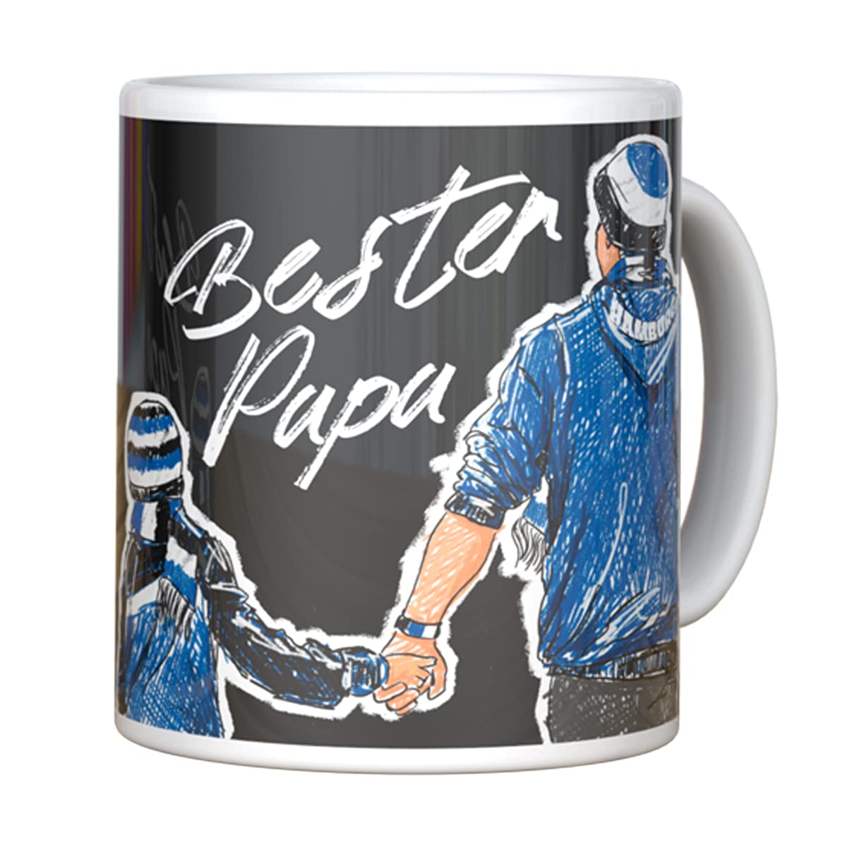 Hamburger SV HSV Tasse Becher Kaffeetasse BESTER PAPA schwarz, 30180