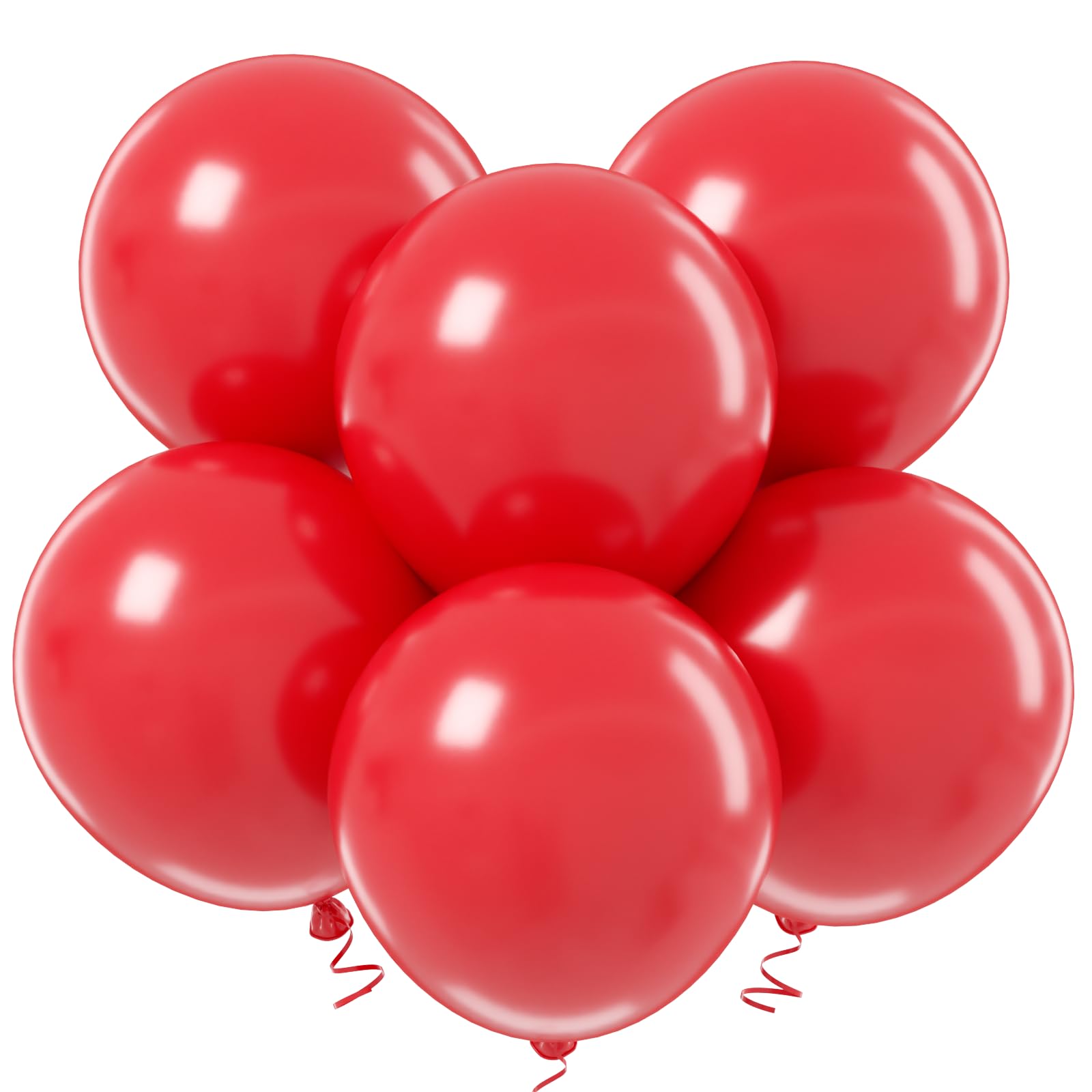 18 Inch Red Balloons - 35Pcs Large Thick Red Balloons Big Round Latex Balloons for Birthday Baby Shower Wedding Graduation Christmas Galentine's Day Valentine's Day Themed Party Decorations