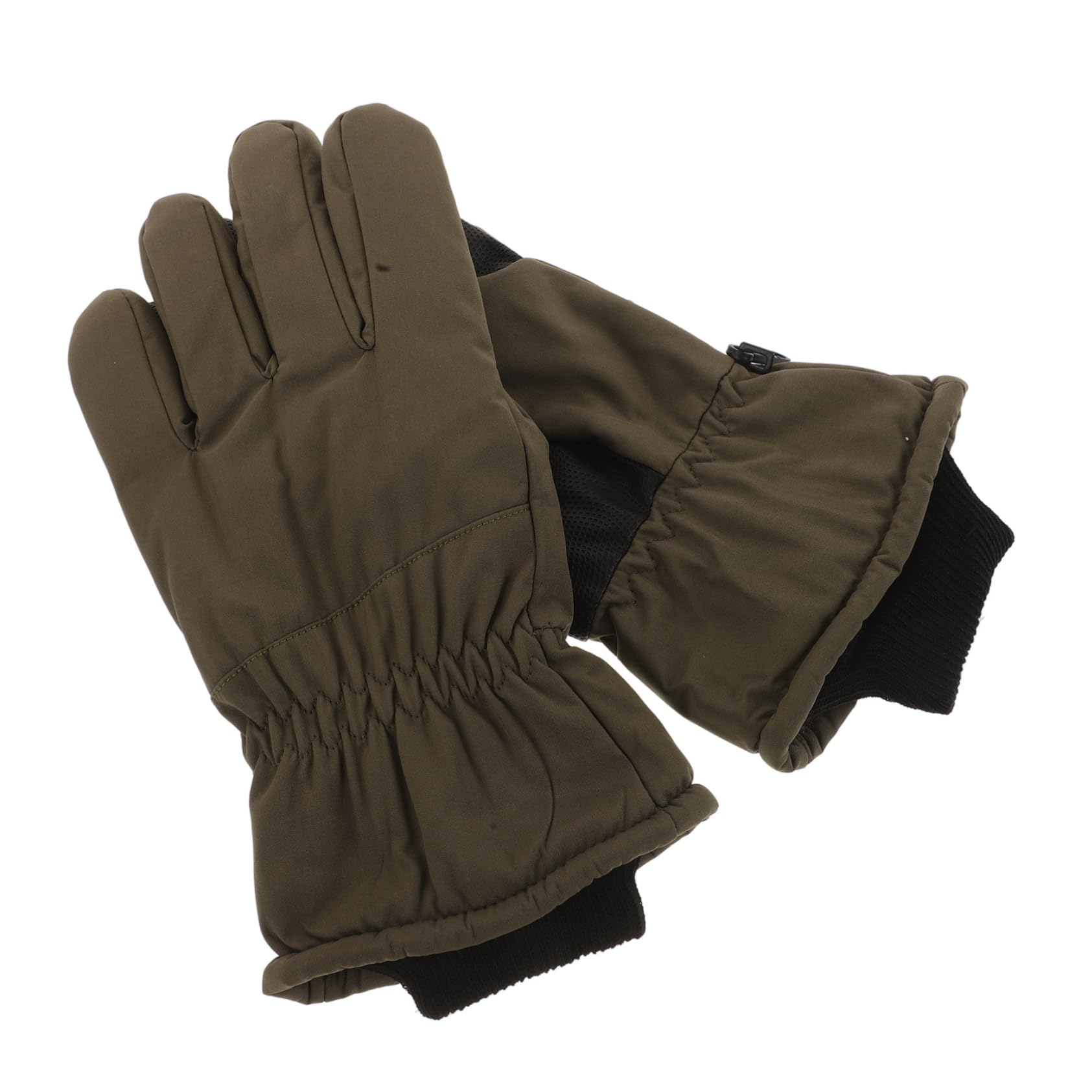Beavorty 1 Pair Winter Touchscreen Gloves for Men and Women Warm Fleece Lined Thermal Gloves for Skiing Hiking and Outdoor Work Olive Green Nonslip Grip