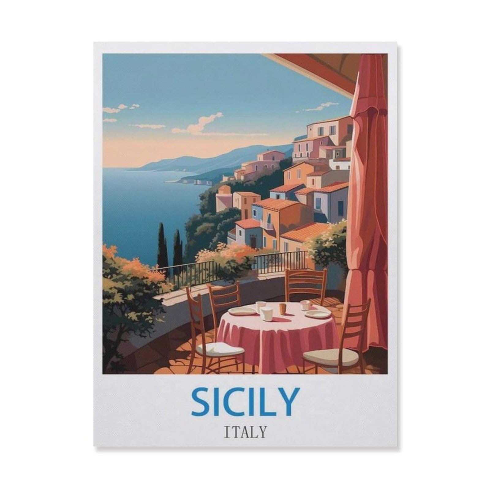 Sicily Italy，Vintage Tin Signs Funny Metel Decorative Signs - Retro Wall Decor Home Wall Signs(15x30cm）6x12 inch-EG68