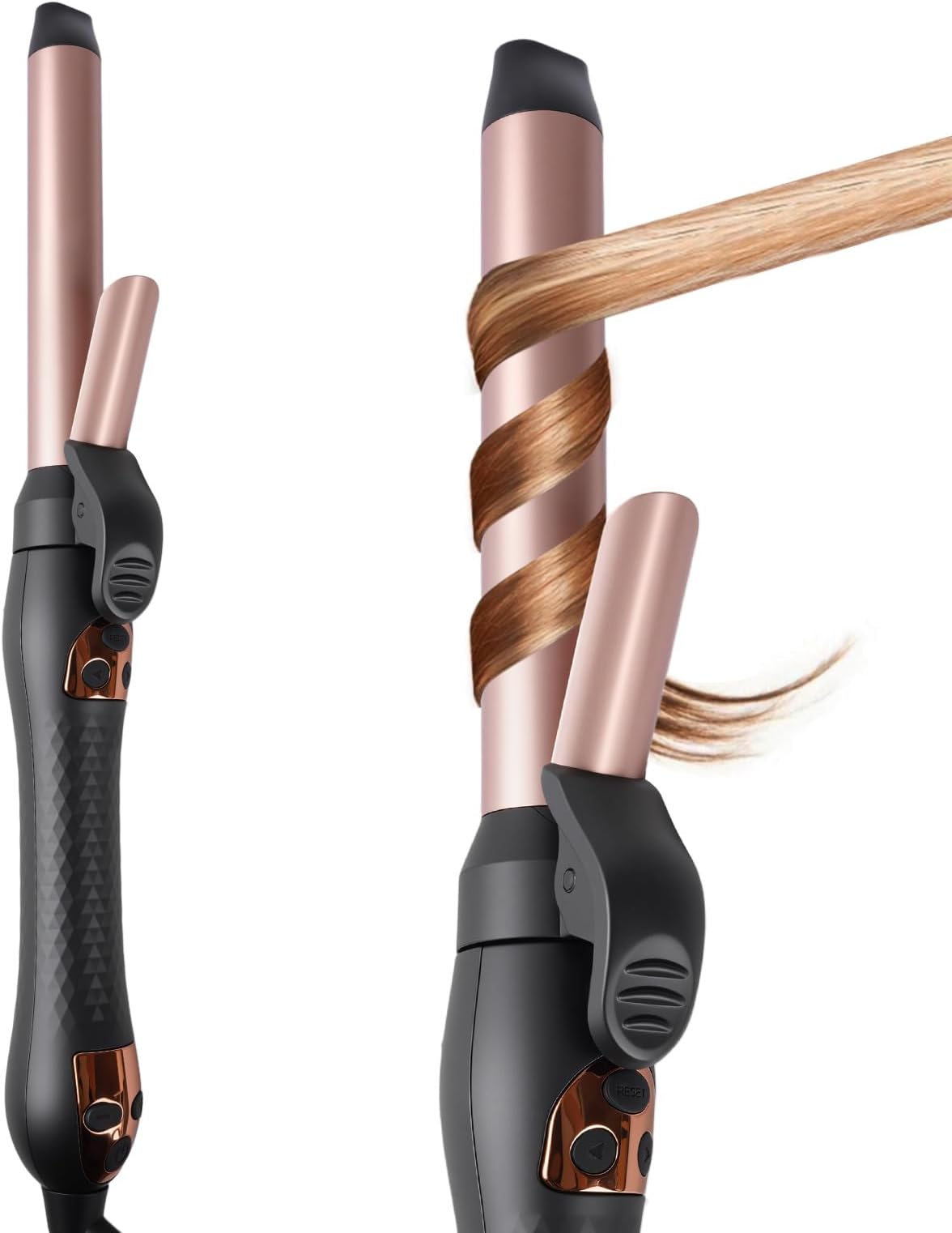 Automatic Rotating Curling Iron: Easy-to-Use Ceramic Curling Wand 1 inch for Salon-Worthy Curls & Waves - Quick Heat & Adjustable Temp for All Hair Types
