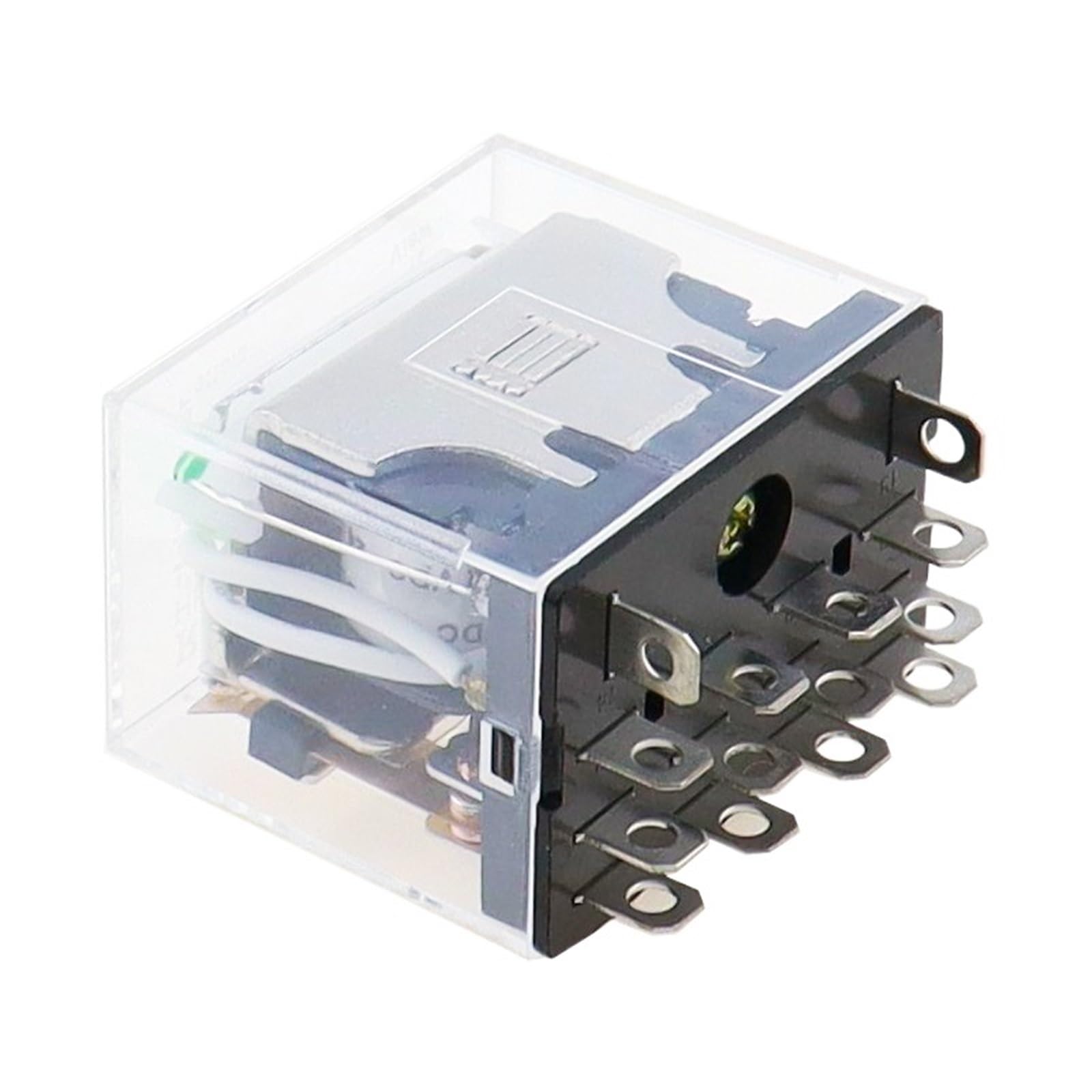 LY4NJ HH64P CA 110 V 220 V 12 V 24 V 14 PINES 10 A Contacto de plata Bobina de relé de potencia 4PDT con base de zócalo LY3NJ HH62P LY2NJ(DC24V)