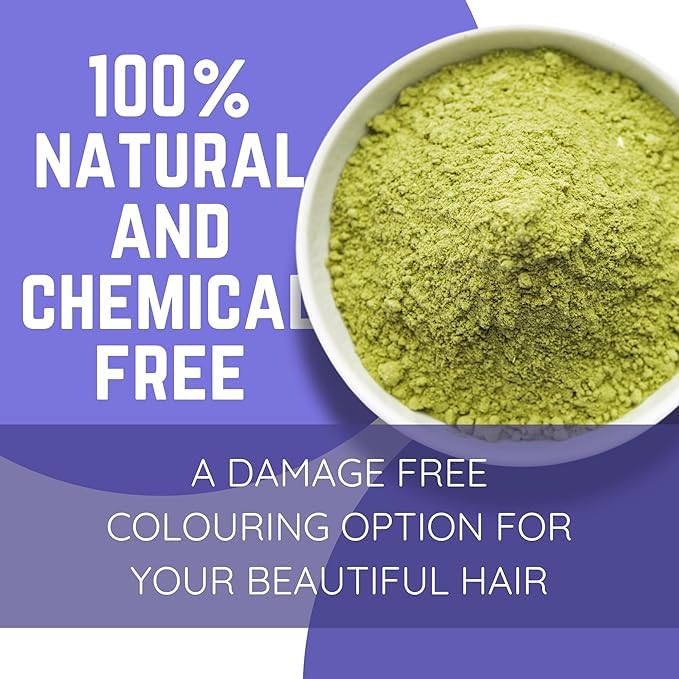 Miniatura 5 de Havintha Polvo índigo para cabello, color de cabello puro y herbario y natural negro/marrón Tinte para cabello y barba/Color Indigofera Tinctoria