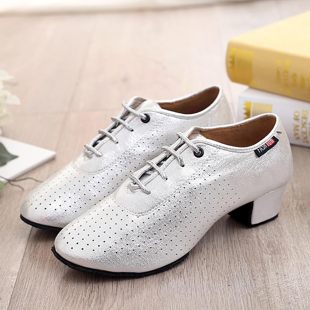 HIPPOSEUS Scarpe da Ballo Latino Americano Uomo Tacco Basso Salsa Tango