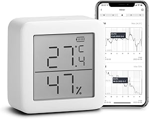 【Works with Alexa認定】SwitchBot 温湿度計 デジタル スマート家電 高精度 スイス製センサー スマホで温度湿度管理 梅雨 熱中症対策 アラーム付き グラフ記録 Alexa、Google home、HomePod、IFTTT に対応(ハブ必要) 熱中症対策