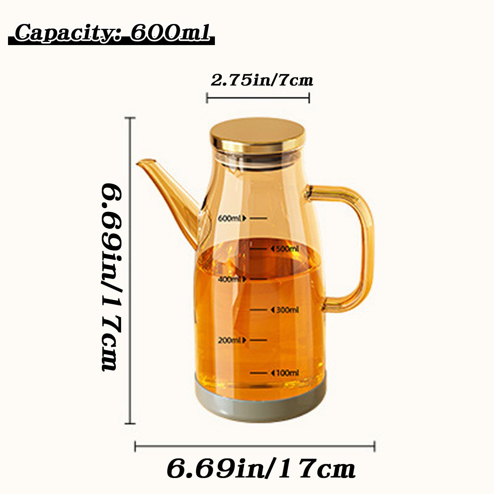 Bottiglia dispenser per olio con beccuccio antigoccia, dispenser di olio da cucina, dispenser per olio e aceto, bottiglie per cucinare, friggitrice, insalata, gadget da cucina (trasparente, 800 ml)