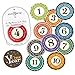 Original Stick'Nsnap(TM) 12 unisex "Happy Colors" (TM) milestones first year monthly growth stickers, with re-sealable pouch, for baby boy or girl. 3.25'' inch diameter sticker. To put on shirt bodysuit creeper bibs bottoms or ONESIE. Use every month to take pictures and add to scrapbook as keepsake. Use as gift or baby room décor. Bright bold colors - Best Baby Shower Gift!