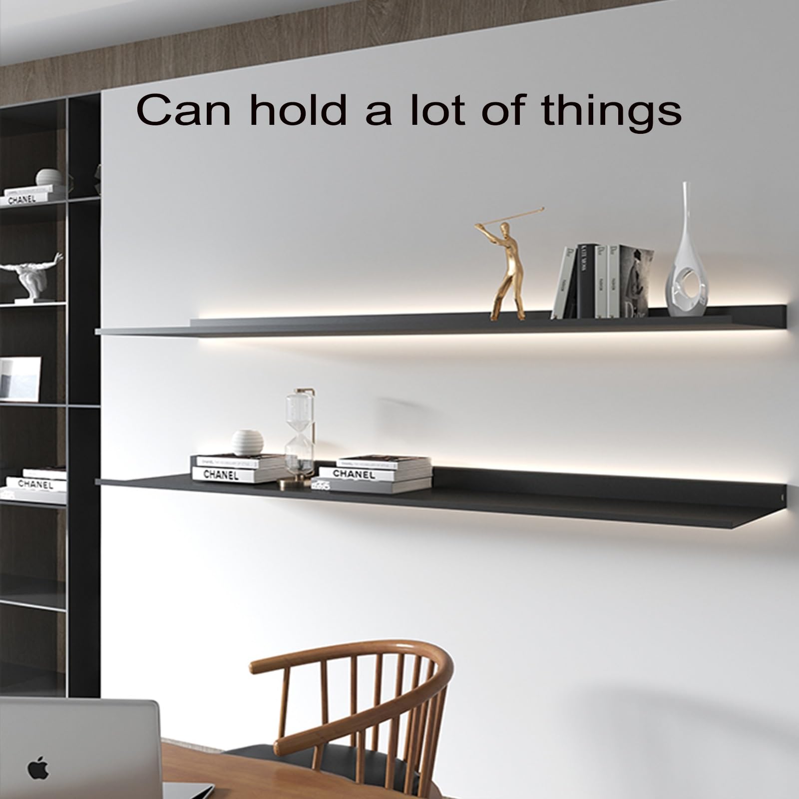 Amazon｜照明付きウォールシェルフ, 発光棚、LED照明フローティング