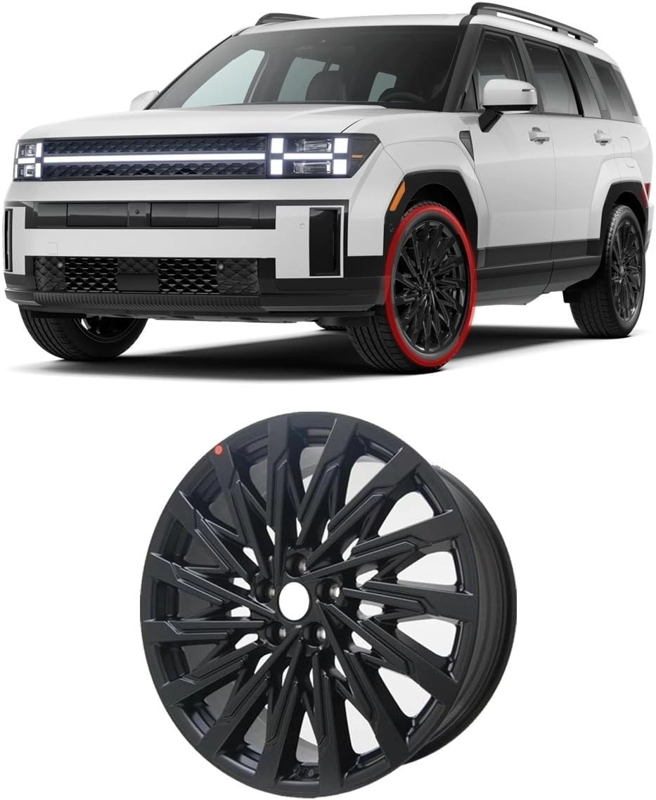 Genuine OEM 52910-P6330 21 Inch Aluminum Alloy Wheel Black Color / 52910P6330 Compatible with Hyundai Santa Fe 2024~ Caligraphy Black Edition