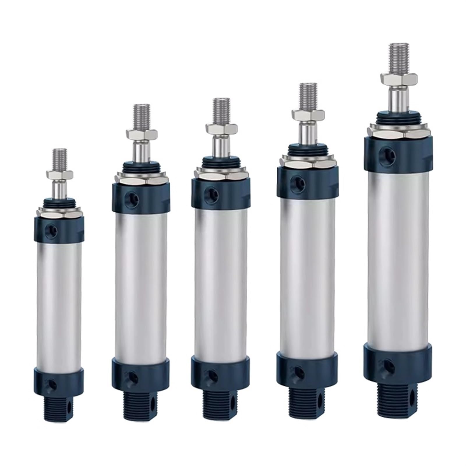 Cilindro neumático MAL de doble efecto con carrera de 300mm y diámetro de 20mm