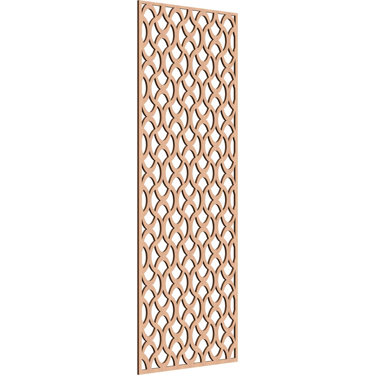 31 3/8"W x 79 3/8"H x 3/8"T Resort Decorative Fretwork Wood Wall Panels, Alder