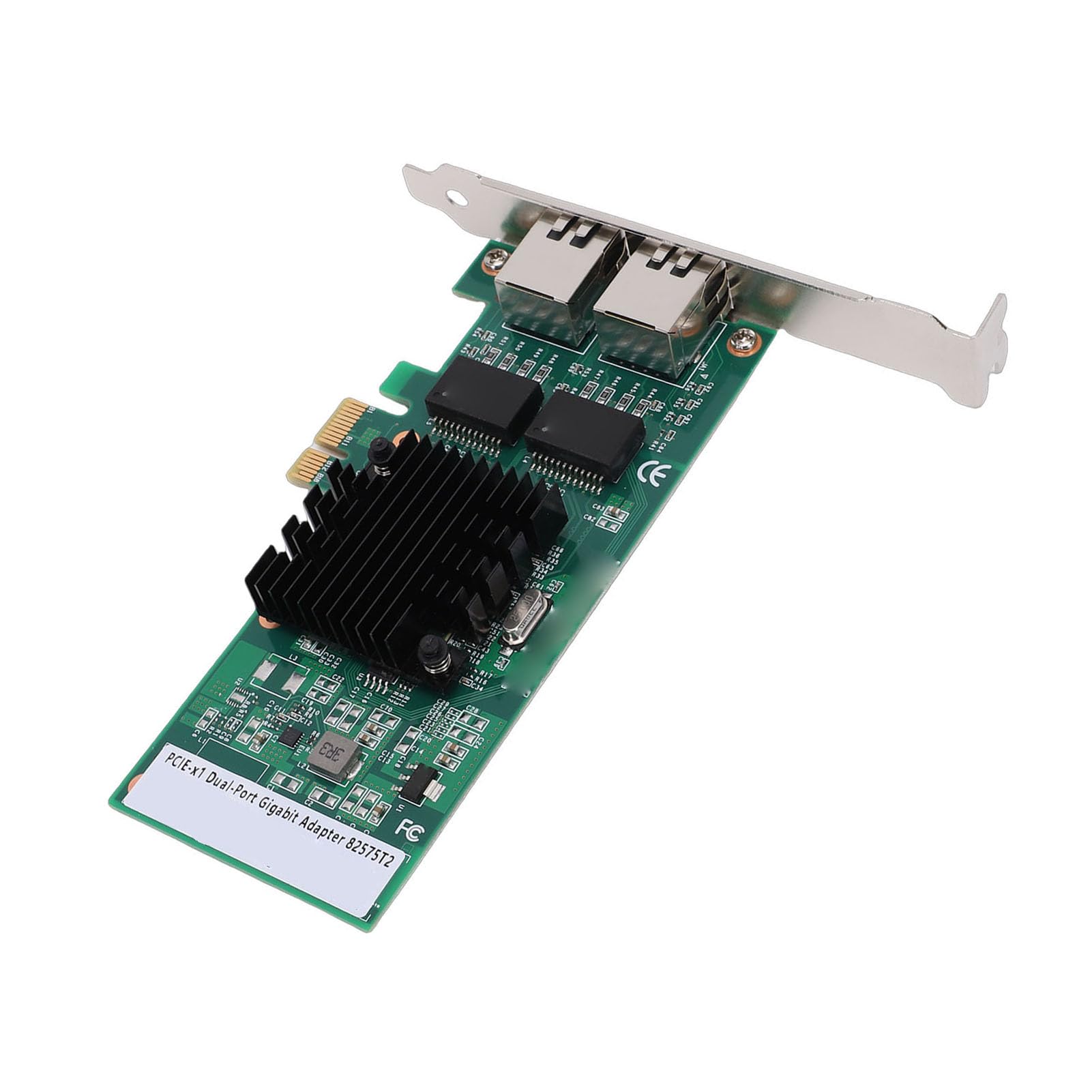 Tosuny Carte Réseau PCIe, Double Port RJ45 10/100/1000Mbps avec Puce 82575