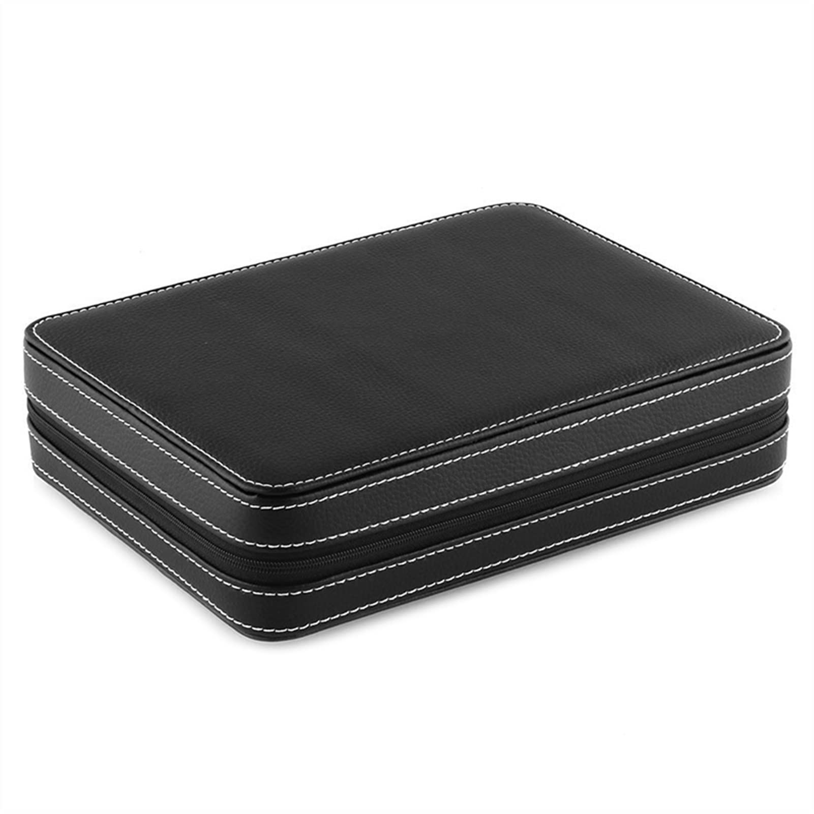Spacmirrors Herren-/Damen-Uhren-Organizer, Uhren-Display-Box, Uhren-Aufbewahrungsbox, Reise, tragbare Uhr, Reißverschlusstasche, PU-Uhrenbox, Uhrenaufbewahrung, Aufbewahrungsbox für Herren und Damen,