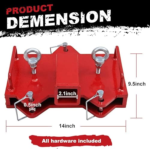 Miniatura 2 de ELITEWILL Accesorio de remolque de remolque de 2 pulgadas para horquillas de palé doble