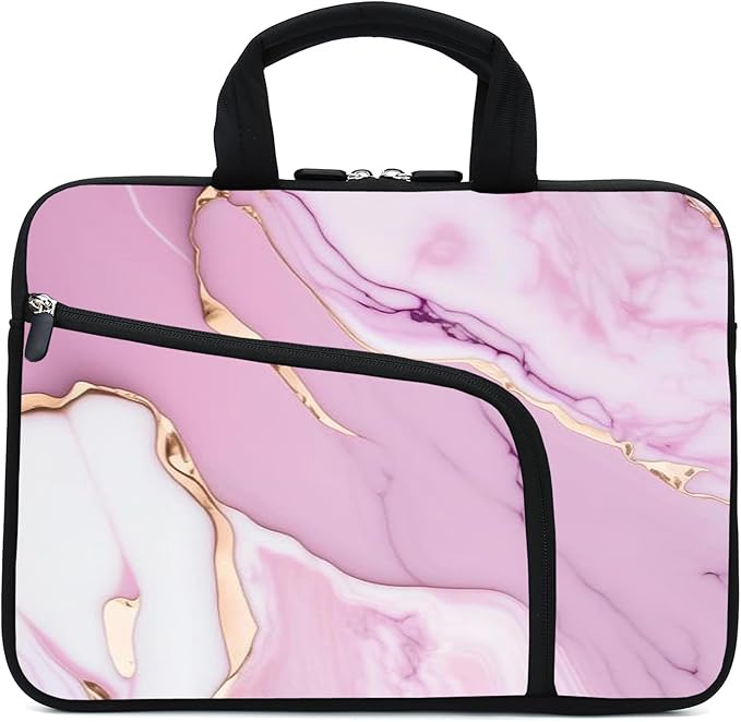Funda para portátil 11.6-12.2 pulgadas - Rosa con asa y bolsillos miniatura 2