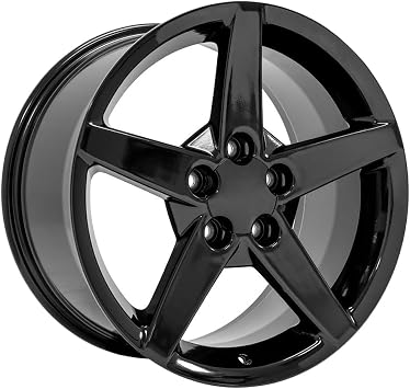 OE Wheels CV06A-18095-5475-58B 18" Replica Wheel CV06 Fits Chevrolet Corvette - C6 Rim 18x9.5 Black Wheel