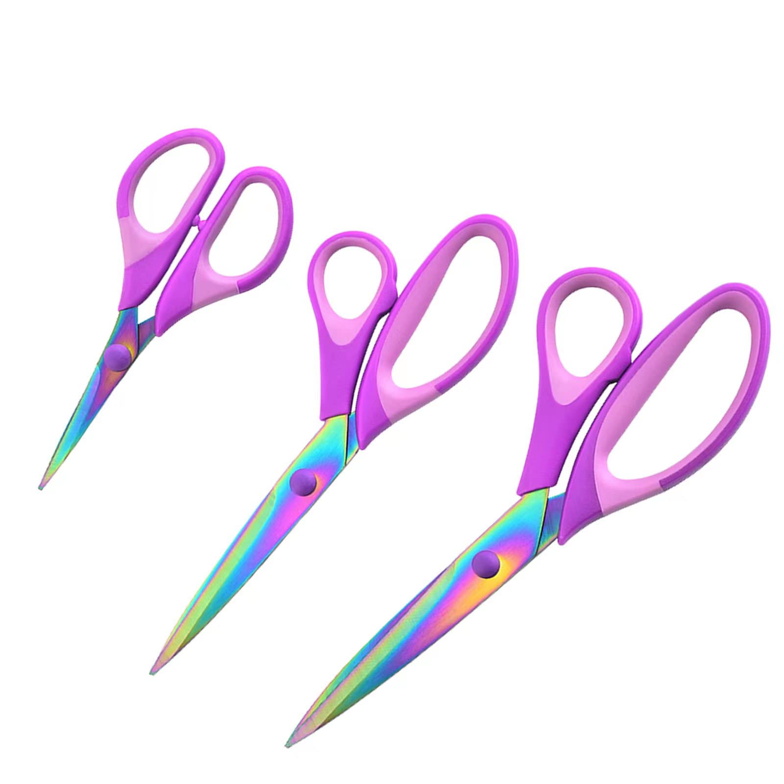 Paquete de tijeras para manualidades, tijeras de costura con cuchillas afiladas de acero inoxidable y asas suaves, juego de tijeras de tela multiusos, ideal para manualidades, costura, artes