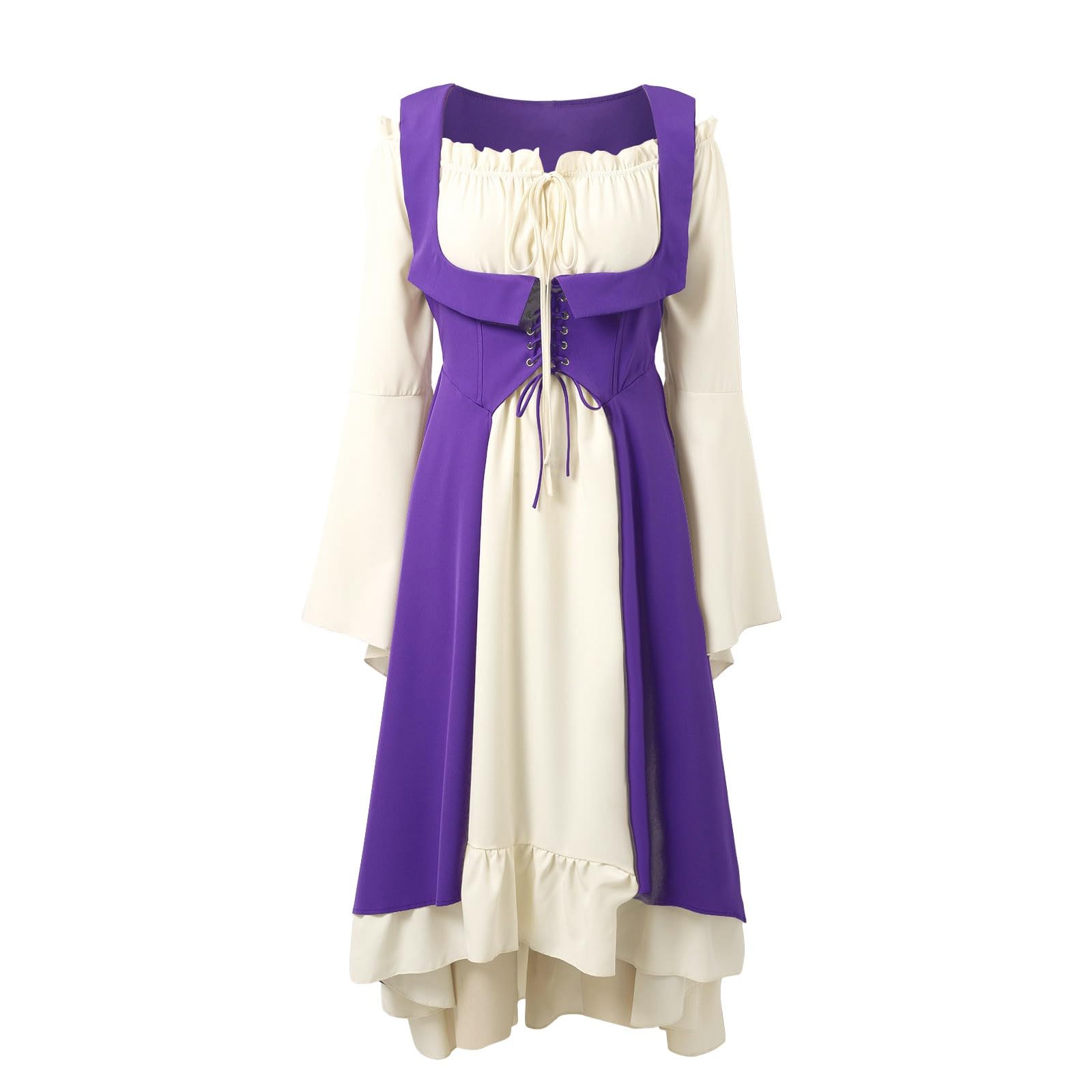Ropa Medieval Para Mujer,Vestido Medieval Elegante Para Dama Disfraz GóTico Cosplay Atuendo HistóRico Renacentista Traje Festivo Halloween Corte Victoriano Indumentaria GermáNica Tradicional