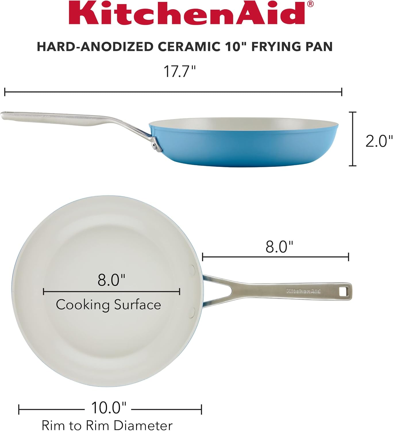KitchenAid Blue 10-Inch Frying Pan Details