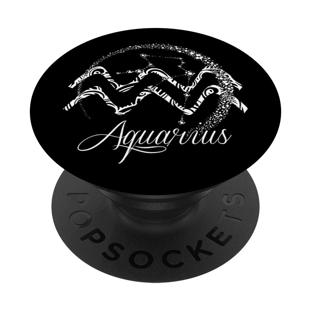 Aquarius Zodiac Sign Stars January February Birthday PopSockets Swappable  PopGrip