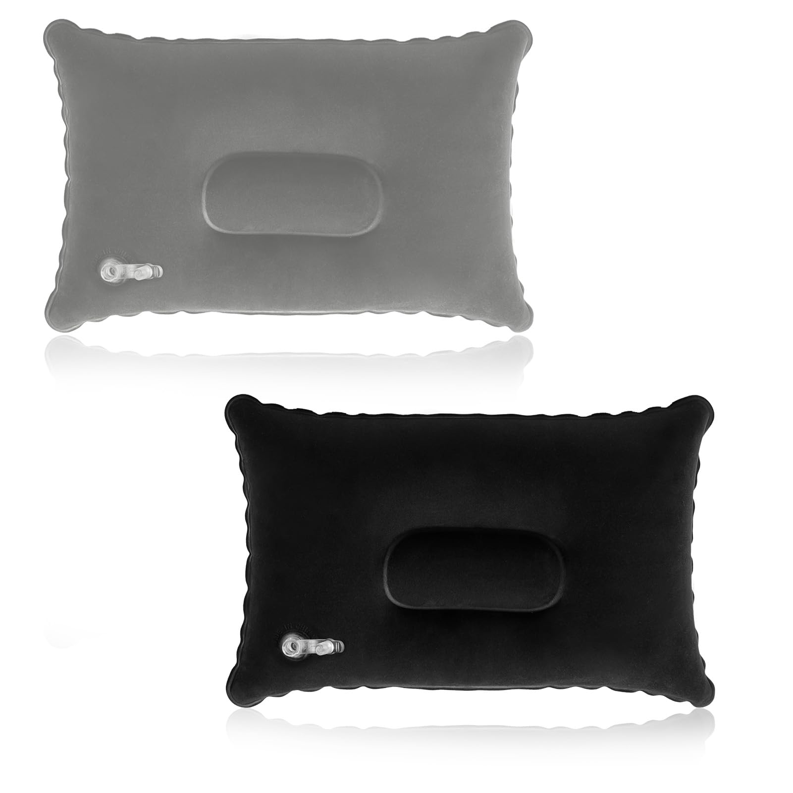 Lot De 4 Oreillers Gonflables Voyage - Coussin D'air Portable Pour Camping, Bureau, Avion Ou Voiture - 34x22 Cm