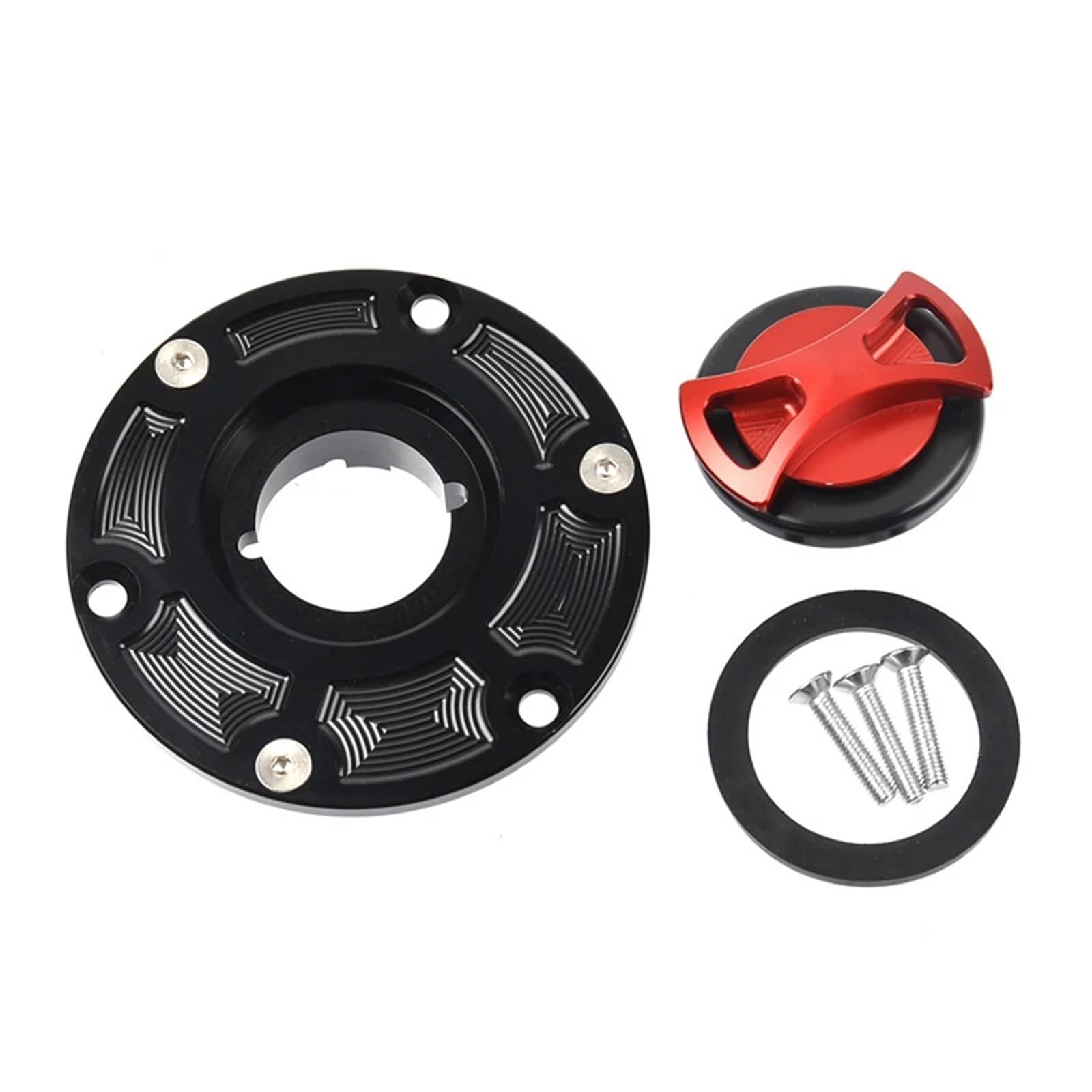 Pasuje do Moto Guzzi Rocket III Cagiva wszystkie lata motocykl CNC pokrywa wlewu paliwa Blokowanie wlewu paliwa(Black)