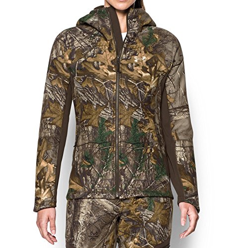 Under Armour Women's Stealth Hoodie,Realtree Ap-Xtra (947)/Metallic Beige, Medium