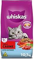 whiskas Ração Whiskas Para Gatos Adultos Castrados Sabor Carne - 10,1Kg