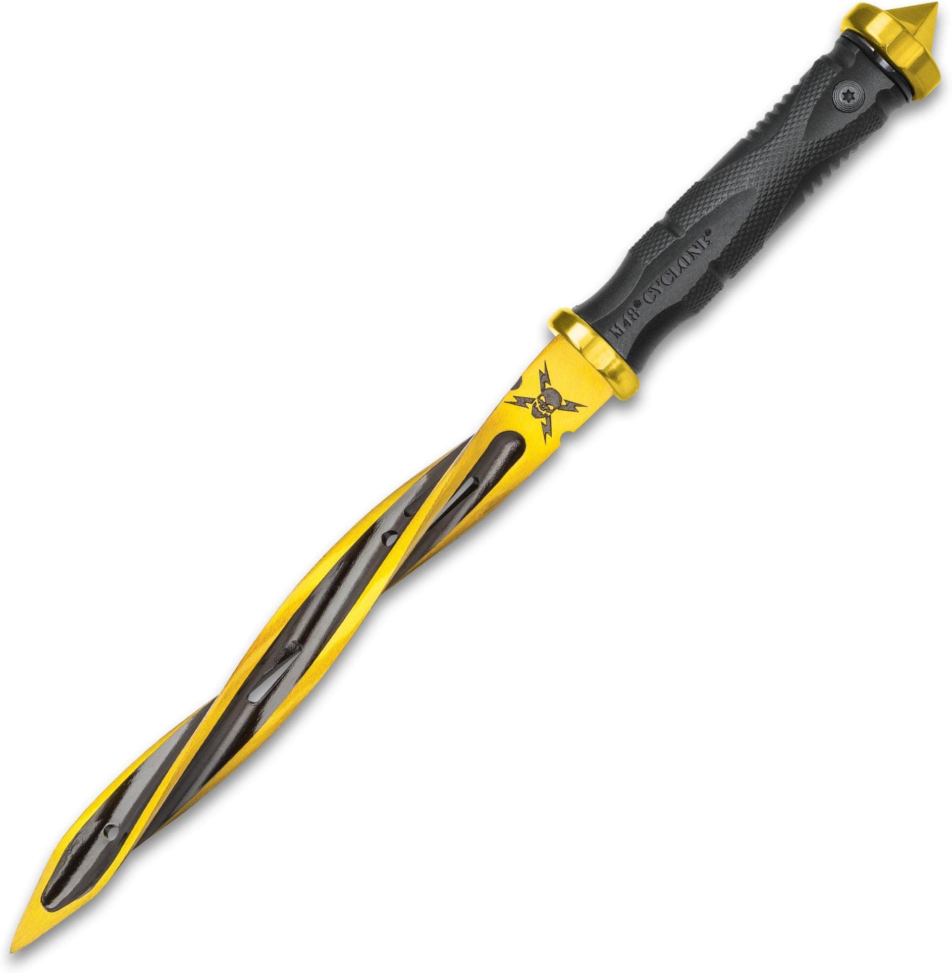 Solar Flare Gold M48 Cyclone - Cast Stainless Steel Blade, Reinforced Nylon Handle, Stainless Steel Guard And Pommel