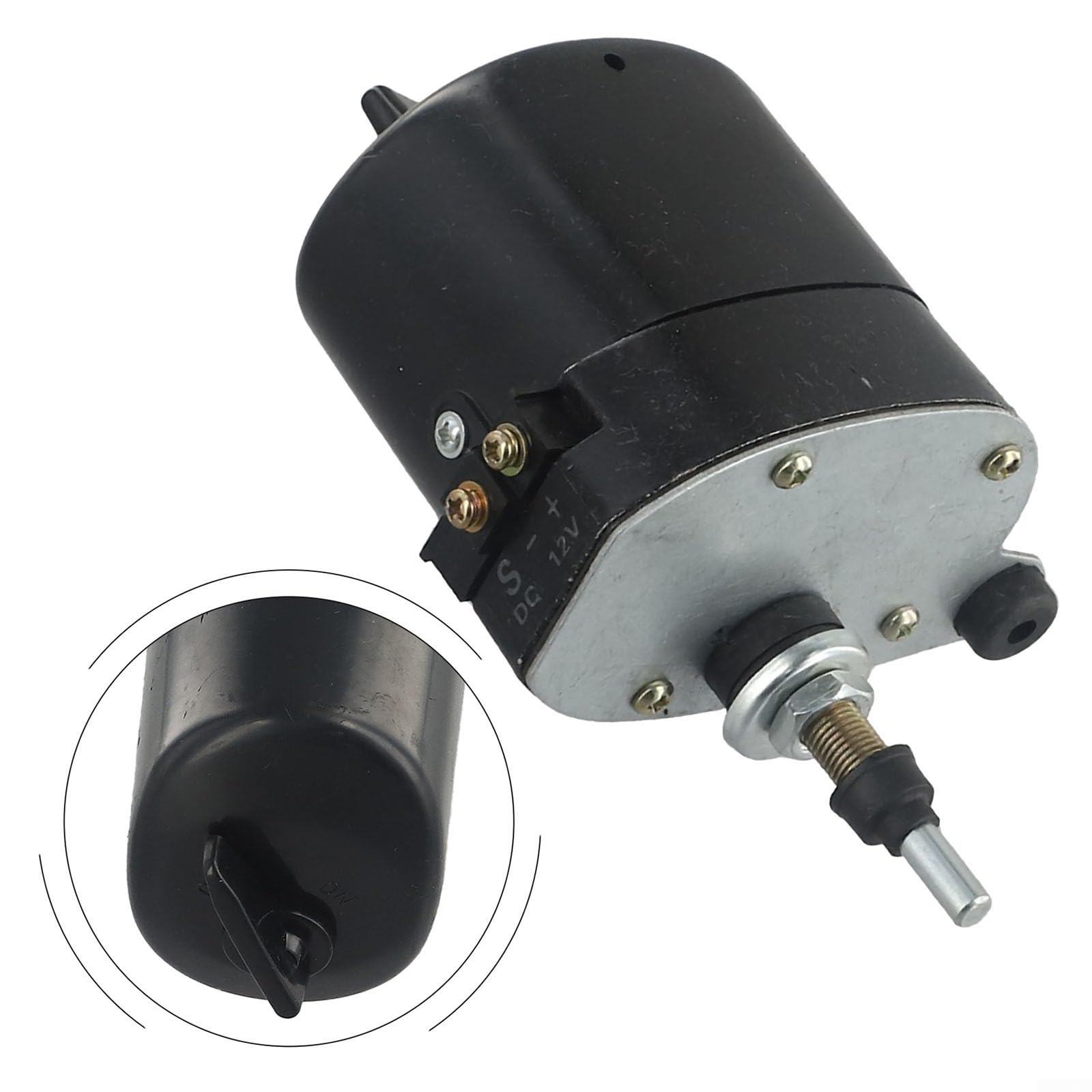 Besttoolifes Moteur d'essuie-glace 12 V – Essuie-glace efficace 12 V CC pour tracteur, bateau, camping-car – Installation facile avec interrupteur de commande pratique, pour tracteur Jeep, caravane,