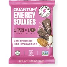 QUANTUM Dark Chocolate Pink Himalayan Salt Coffee Infused Squares, 1.69 OZ