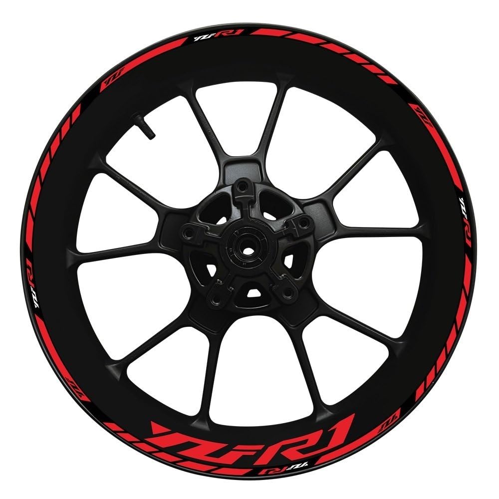Motorcycle Wheel Hub Decal Decoration Set Rim Modification Reflective Sticker for for YZFR1 for YZF for R1 2022 17 Inch(A1)