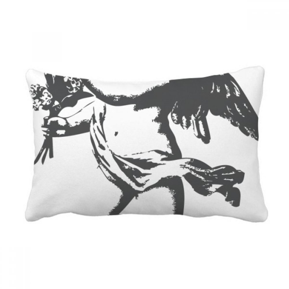 Oreiller lombaire haut de gamme style illustration moderne motif baroque avec insert 40x60 cm