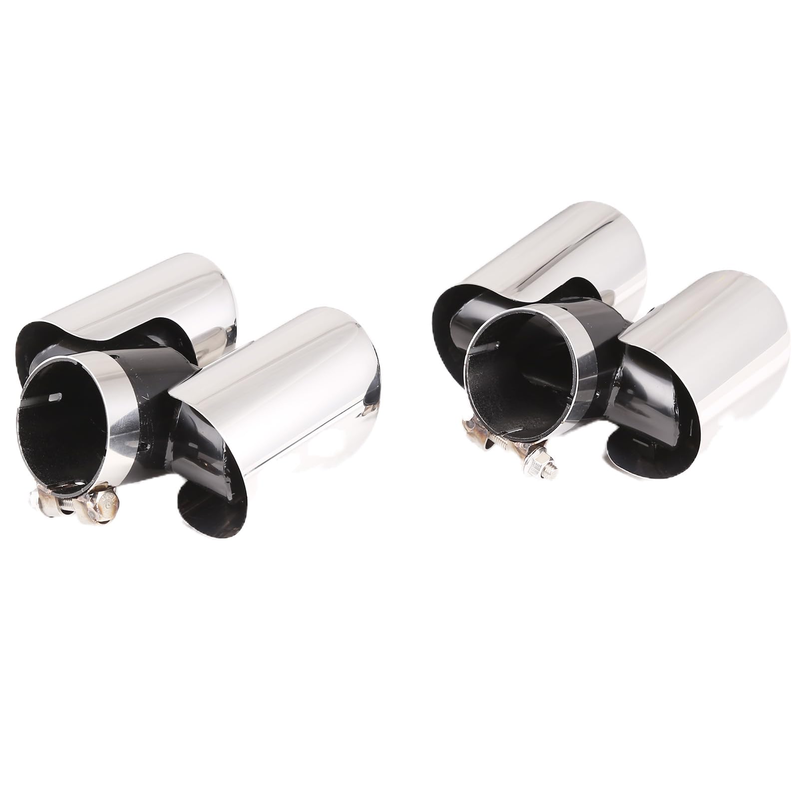 Quad Staggered Gloss Exhaust Tip Compatible with Ineos Grenadier 2020-2024 Stainless Steel Car Exhaust Tip Decorative Accessories Polished — view 9