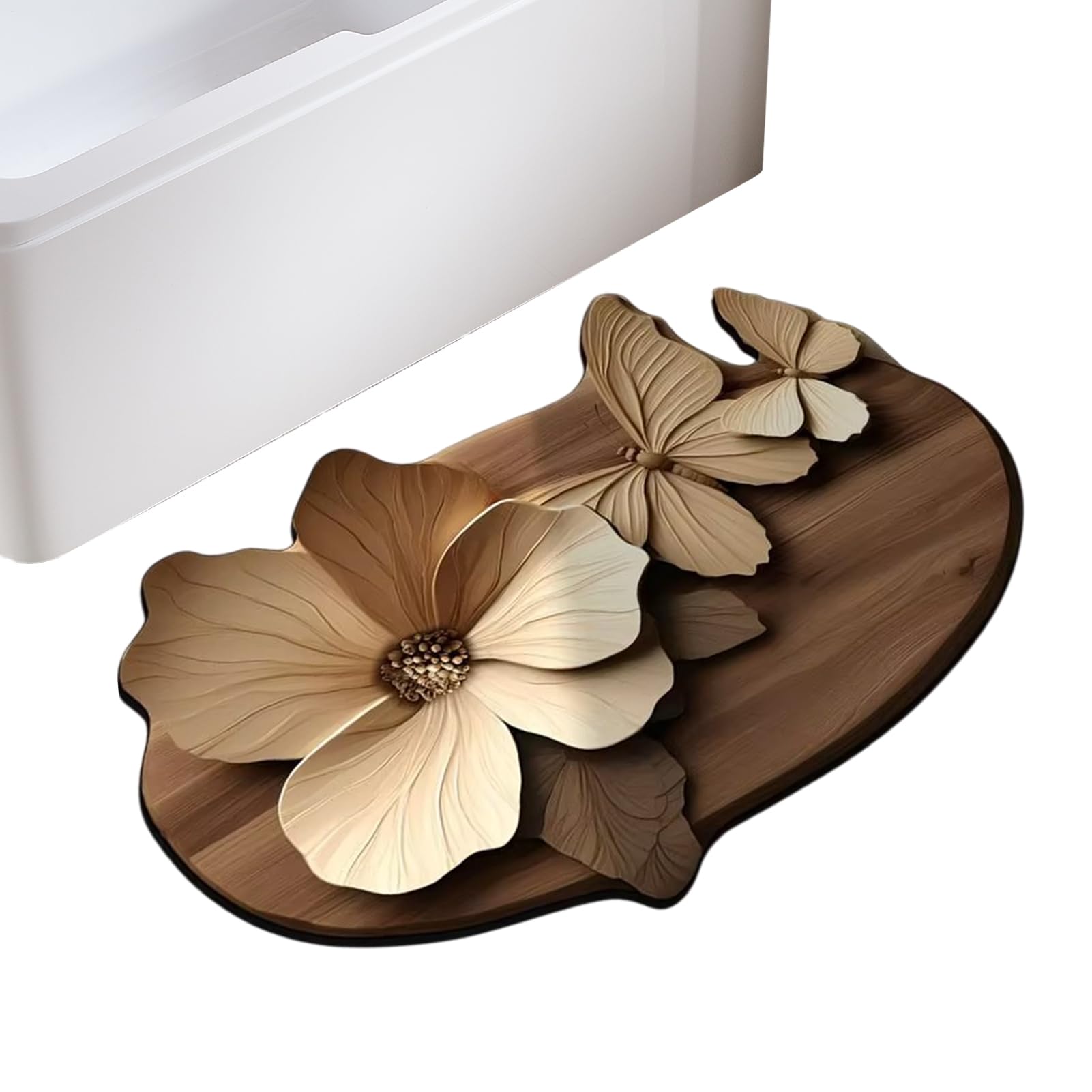 Tapis de sol d'entrée au motif fleur papillon idéal pour embellir votre terrasse et intérieur