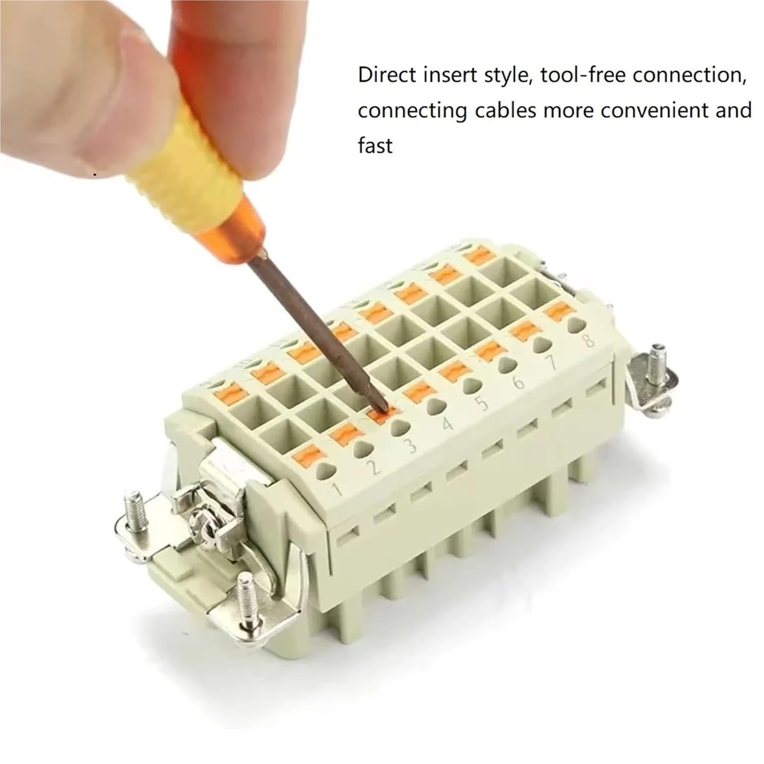 Push in Heavy Duty Connector 6/10/16/24/32/48 Core Pin HE Top/Side Entry Industrial Powe Connectors 1Pcs(16core Side Out)