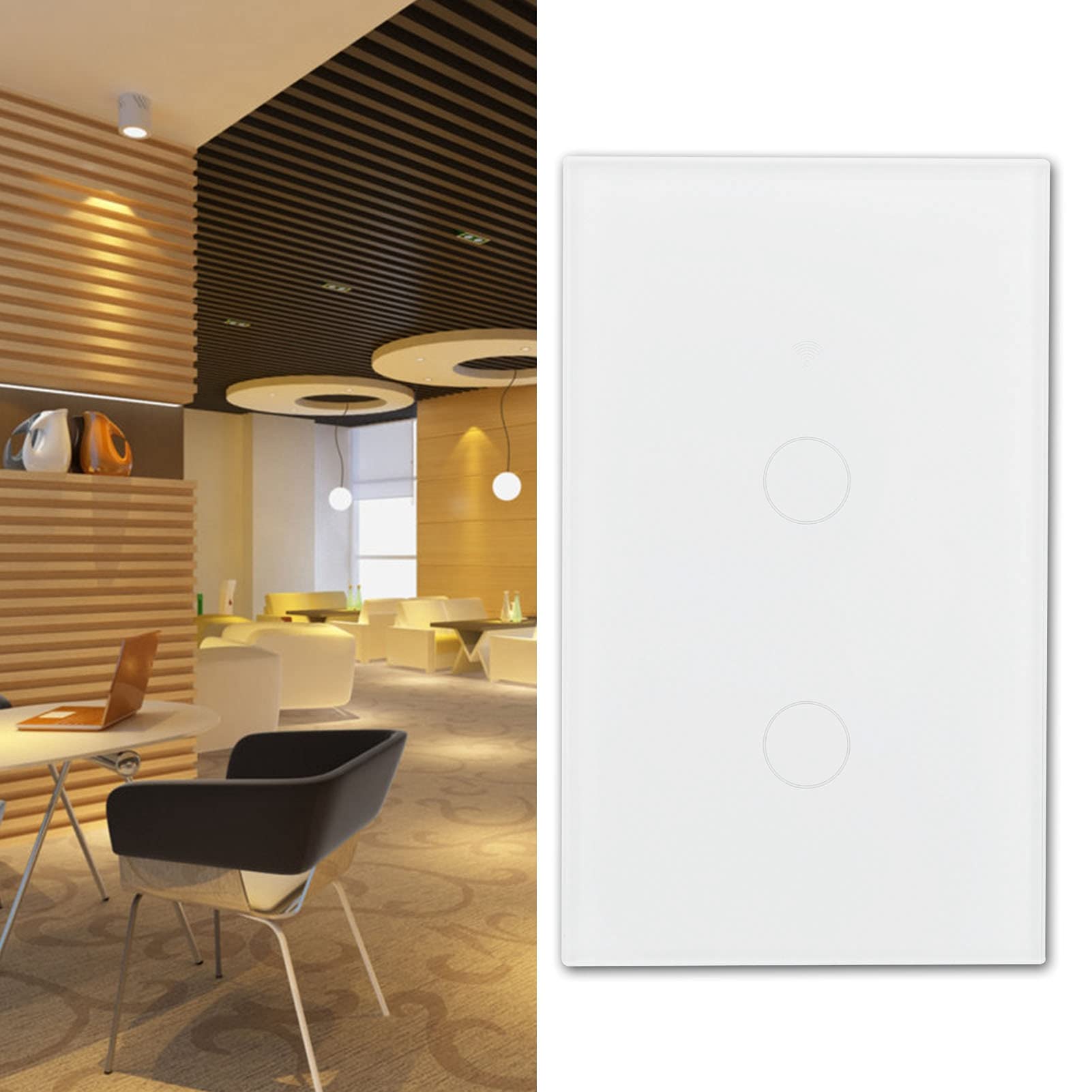 Interruptor Inteligente Dispositivo de Control Remoto Wifi Mini Interruptor Táctil para Automatización del Hogar ABS Blanco 120 X 76 X 35 Mm