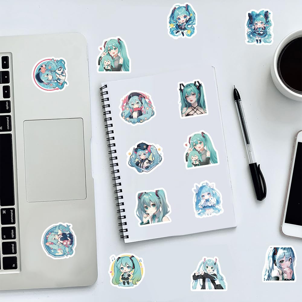 Hatsune Miku Stickers, 100Pcs Japanese Anime Stickers - Image 4