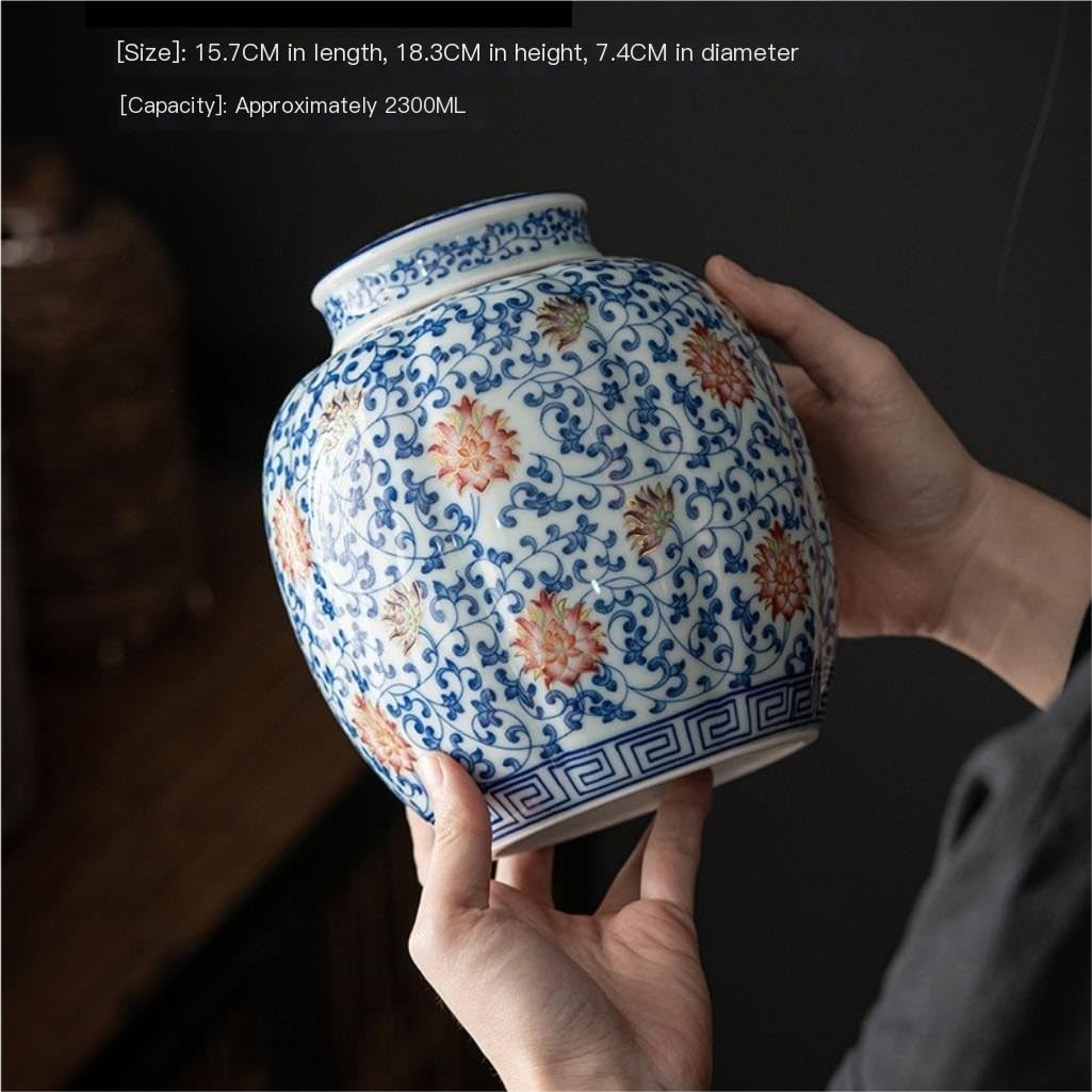 Pojemniki na herbatę i przechowywanie, ceramiczne pojemniki do przechowywania herbaty, duże opakowanie na herbatę, pudełko prezentowe, płatki śniadaniowe, puszka z herbatą (C)