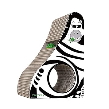 Meri SHOPP Cat Scratcher No More Torn with Bell Ball Hole Design for Protect Carpets Black