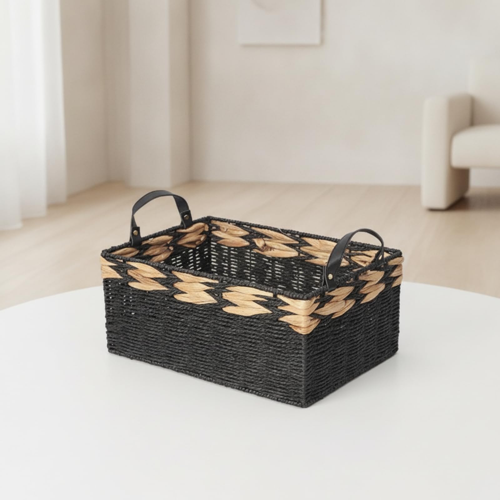 Cesta con Cuero Cesto, Grande, Style to 4