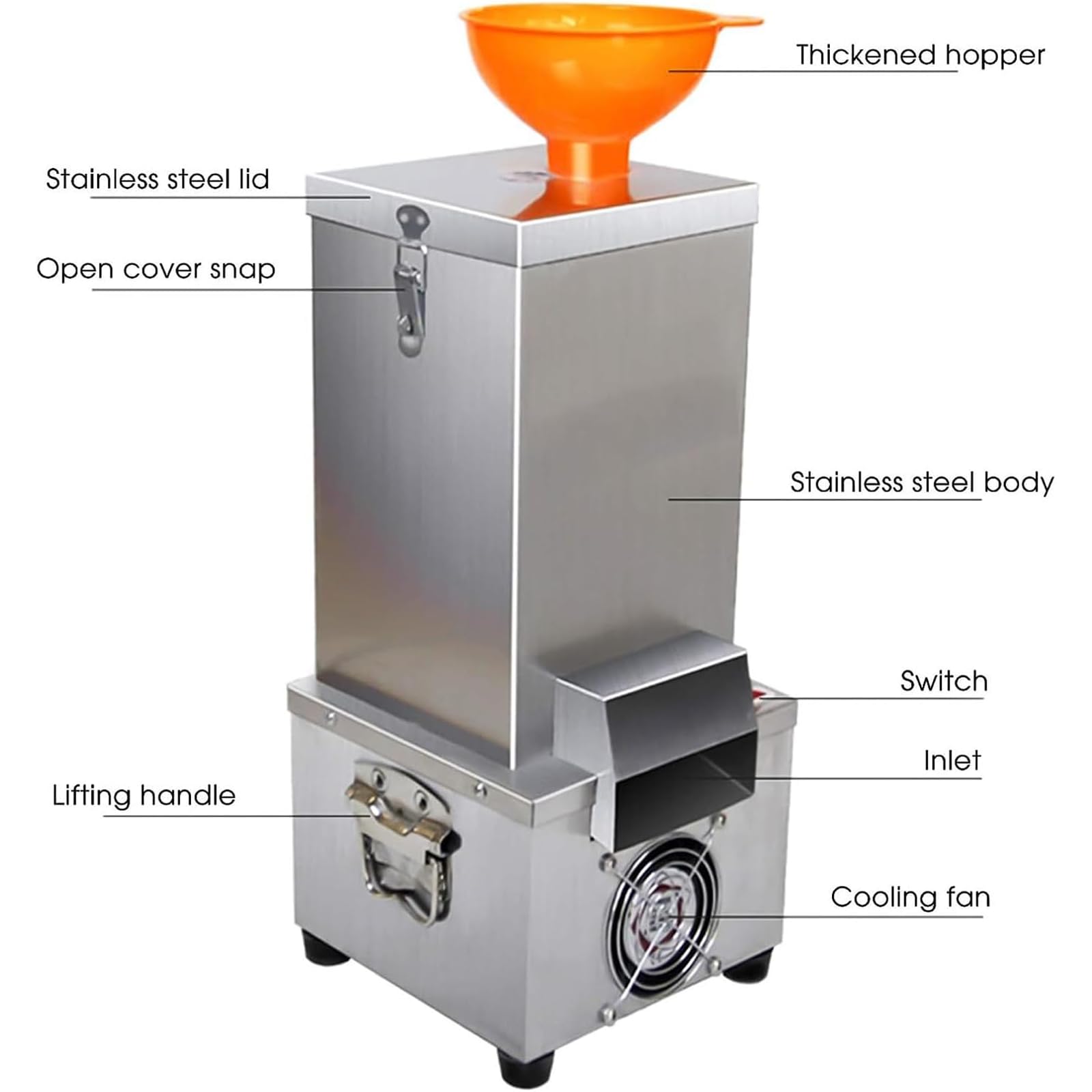 Machine à éplucher l'ail, machine à éplucher les gousses d'ail, machine électrique de séparation d'ail, machine commerciale d'éplucheur d'ail en acier inoxydable