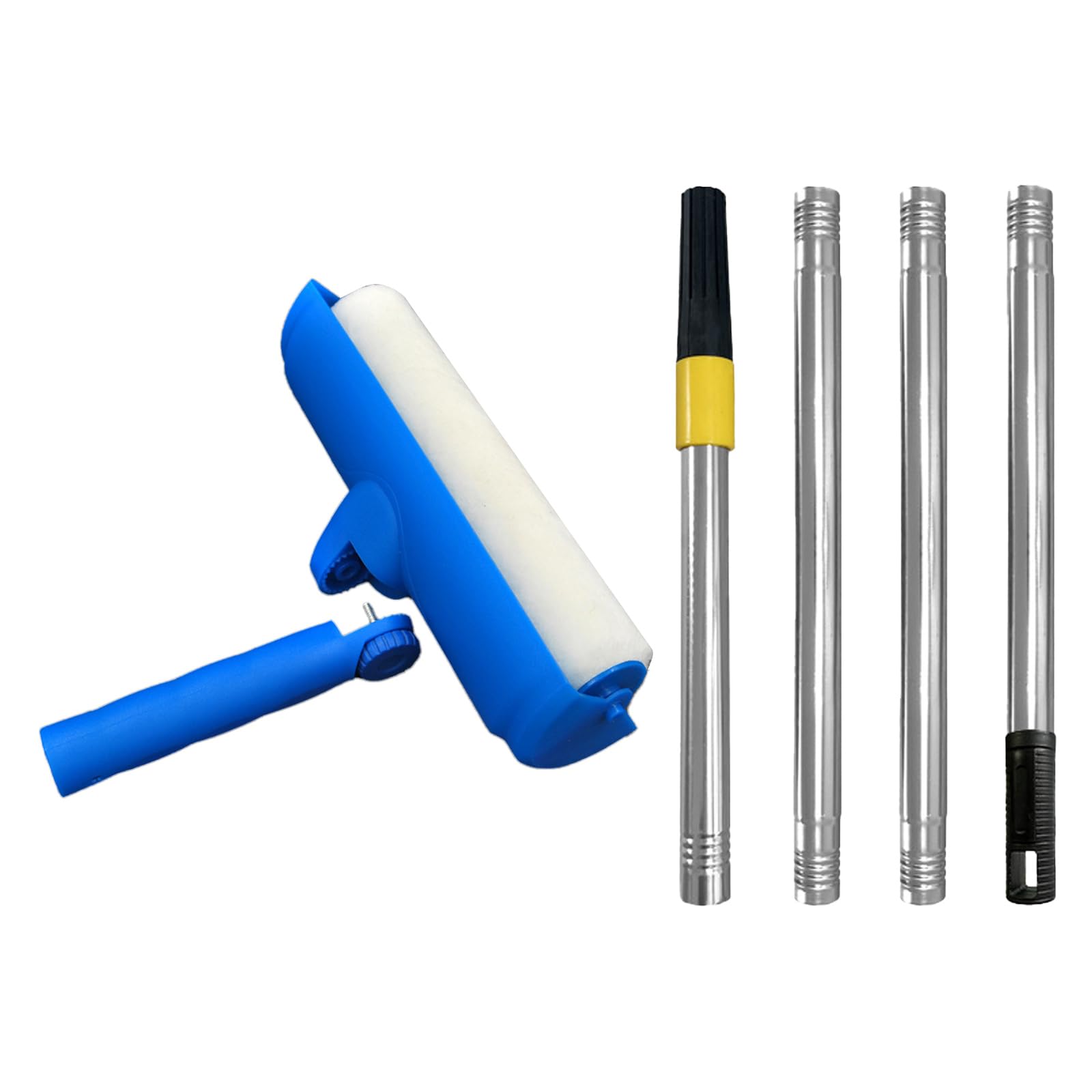 Rouleau de peinture réglable avec protection anti-éclaboussures – Design léger anti-gouttes pour une utilisation en intérieur et en extérieur – Rouleau polyvalent avec tête réglable pour une peinture