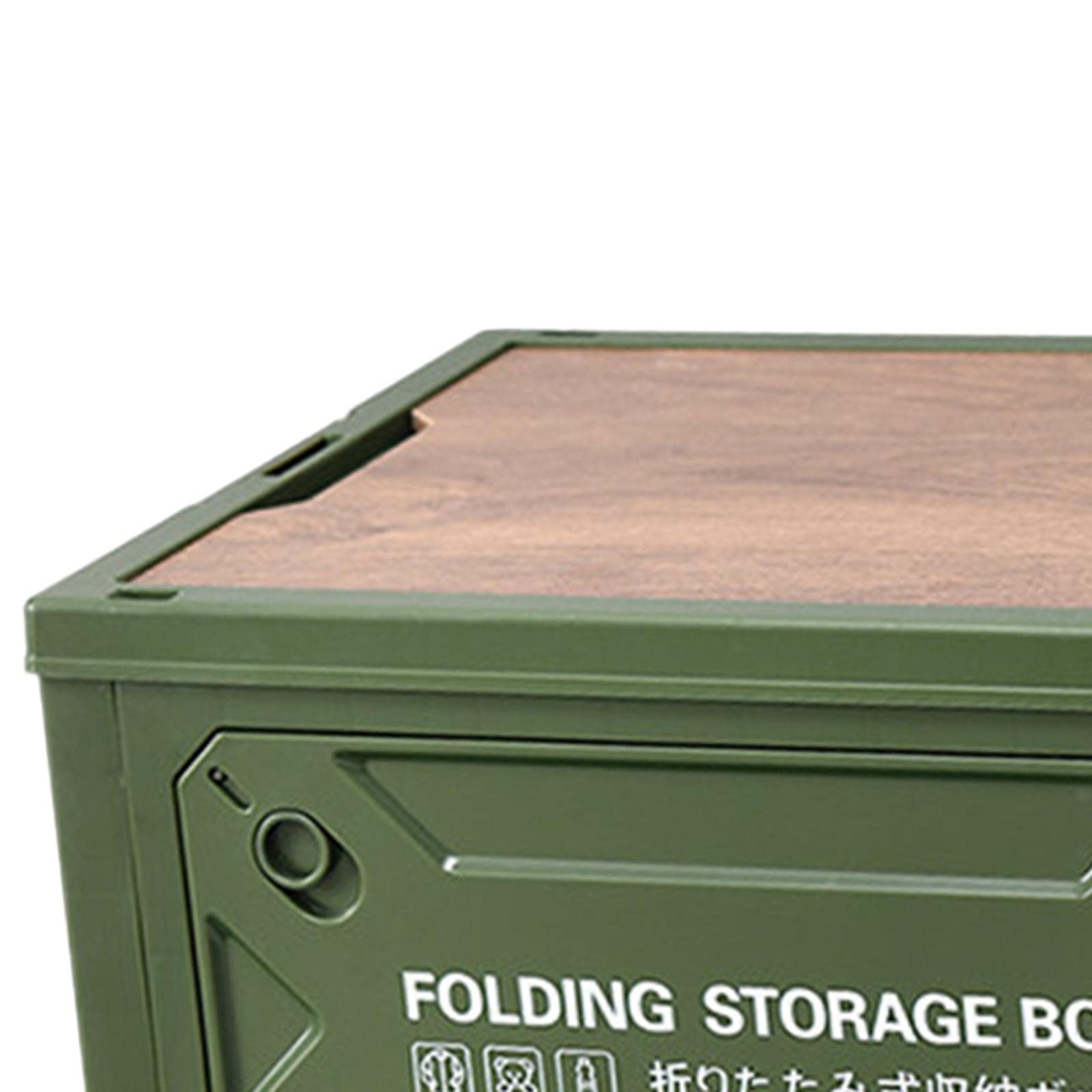 Amagogo Faltbare Aufbewahrungsbox mit Komfortablem Griff Große Multifunktionale Klappkiste mit Rädern Stabiler Lagerbehälter mit Stapelbarem Deckel Organizer, GRÜN
