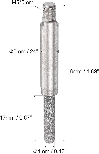 Miniatura 2 de PATIKIL Afilador de motosierra de diamante de 532 pulgadas, paquete de 5 herramientas de afilado para motosierra de manivela, color plateado