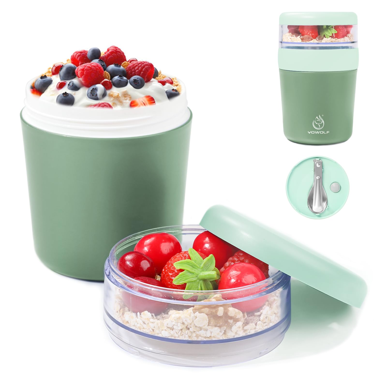 Praktischer Müslibecher To Go - Auslaufsicherer Joghurtbecher Für Unterwegs