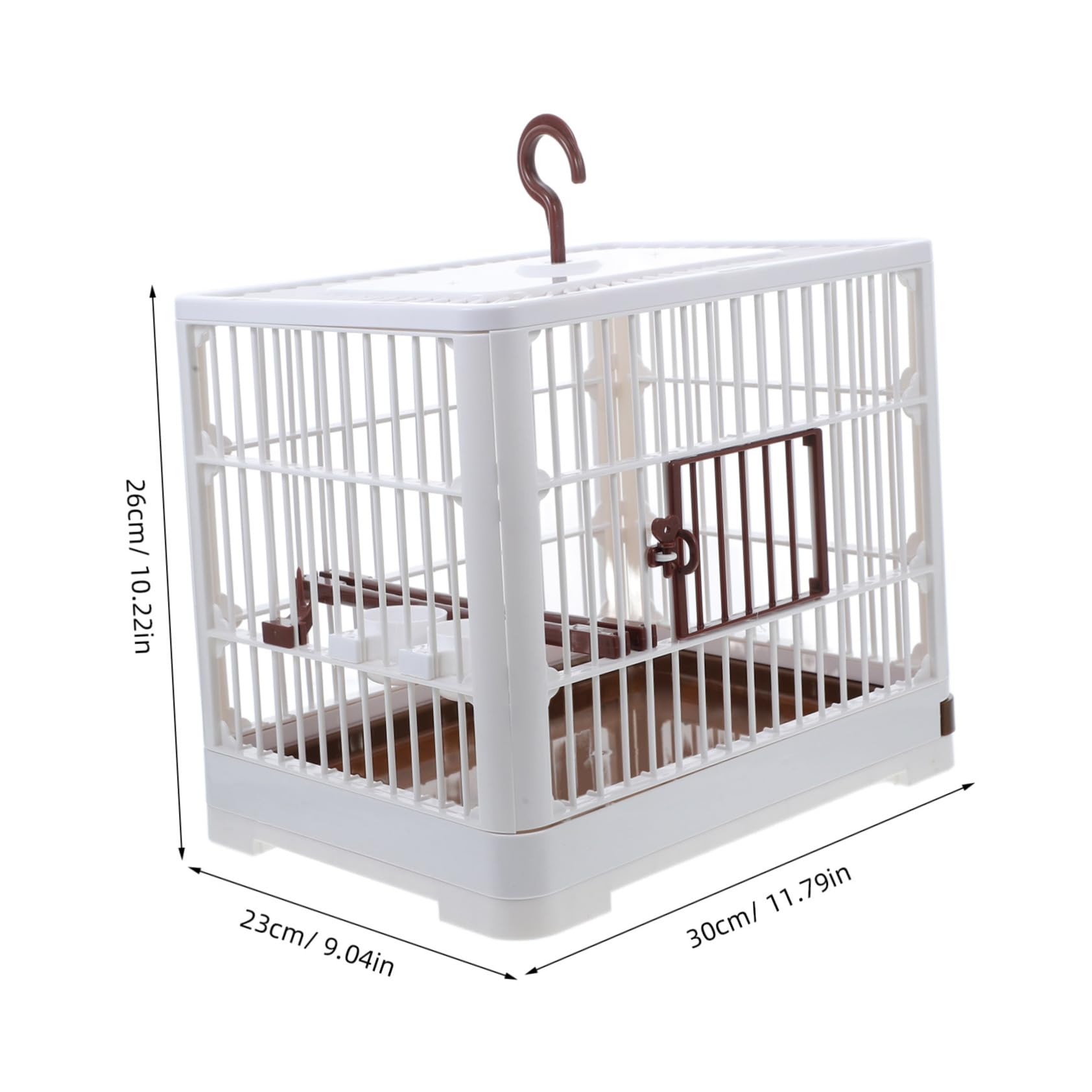 Tragbarer Reisekäfig für Kleine Vögel und Tauben, Abs, Kaffeefarben