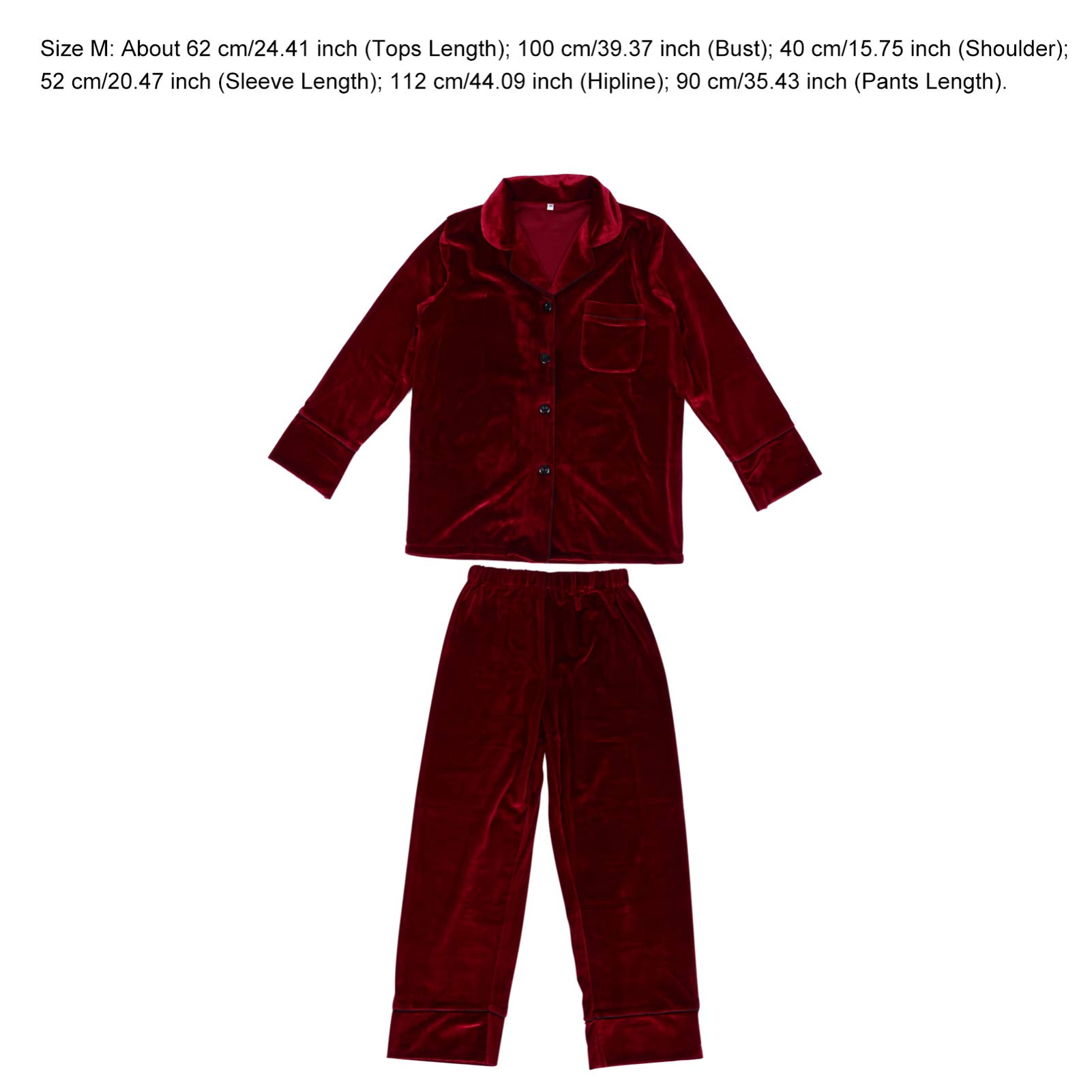 SOIMISS Conjunto de Pijama de Mujer para Invierno, Ropa de Dormir Cálida y Cómoda de Poliéster y Spandex, Manga Larga Adecuado para Temporadas Frías