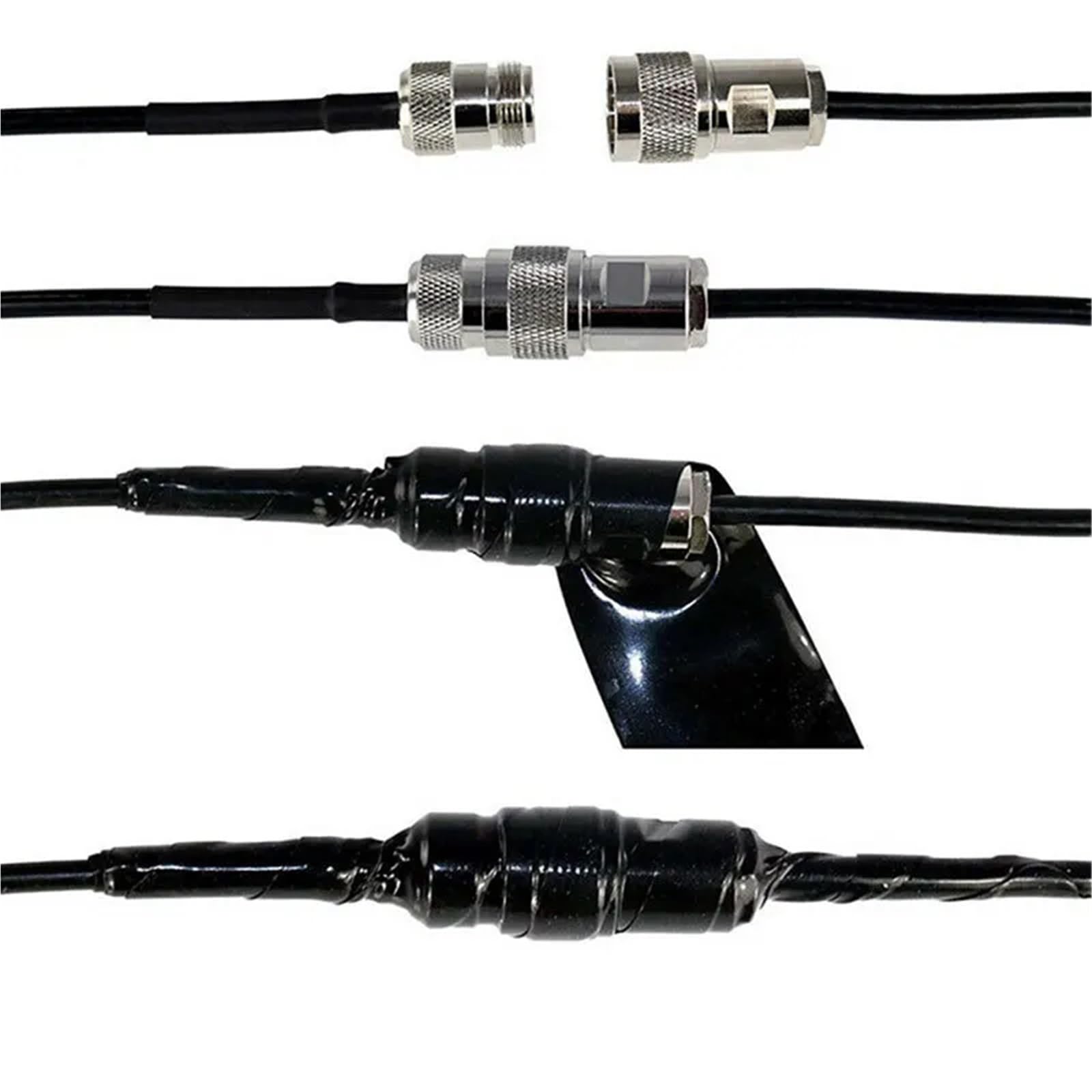 Nastro isolante autofondente in gomma siliconica | Multicolori 12 rotoli 1 pollice x 10 piedi 0,5 mm Utilizzo: riparazione del cavo del radiatore del tubo flessibile(Grey)